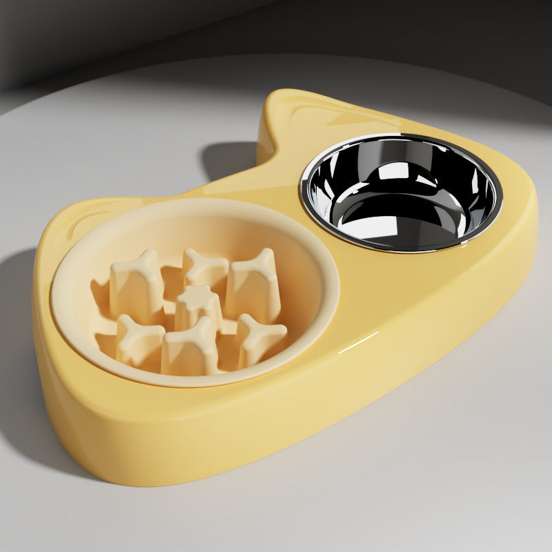 Serenity's Stainless Steel + Anti Choking Dual Bowl