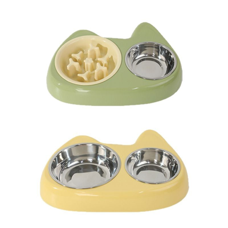 Serenity's Stainless Steel + Anti Choking Dual Bowl