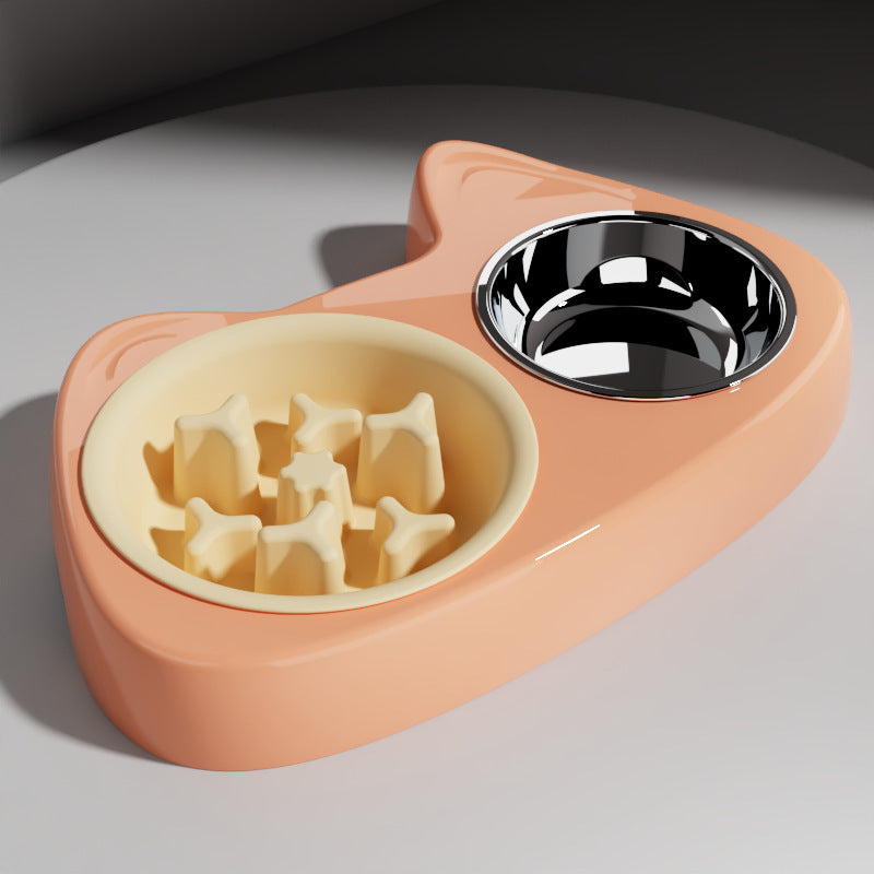 Serenity's Stainless Steel + Anti Choking Dual Bowl