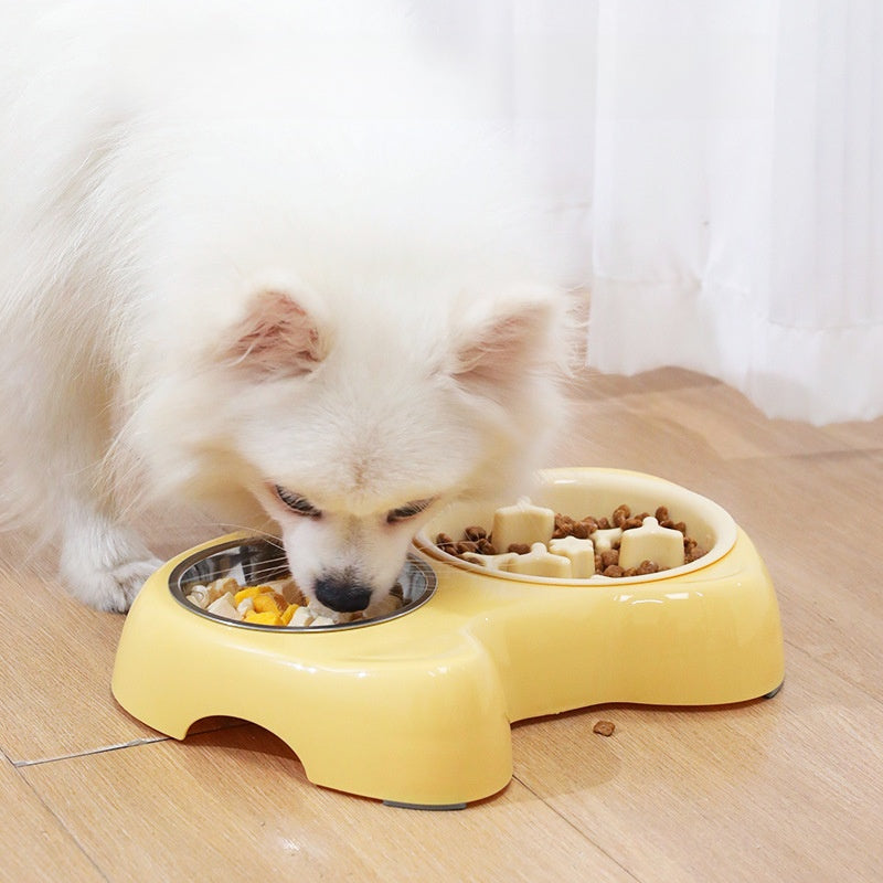 Serenity's Stainless Steel + Anti Choking Dual Bowl