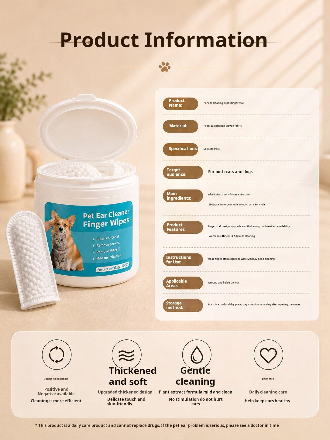 Serenity's Ear Cleansing Finger Wipes & Moisturizing Pens